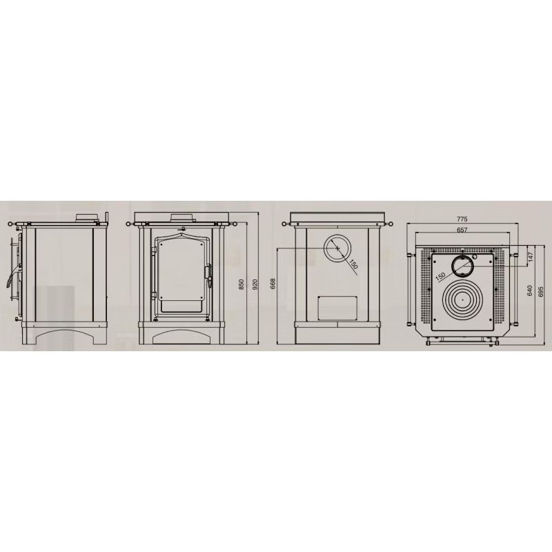 Lincar Ravenna Kaminofen – 8,3 kW – Bild 3