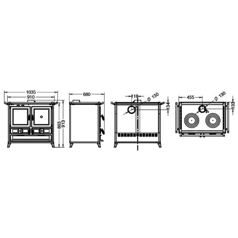 Thermorossi Klara Evo Kaminofen – 12,1 kW – Bild 6