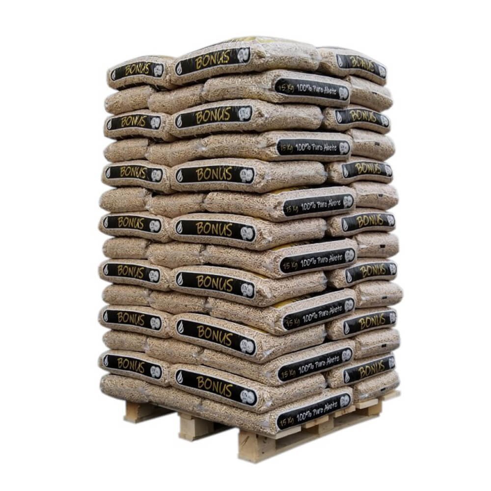 Bonus Holzpellets – Palette mit 70 Säcken à 15 kg